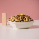 Half-salted roasted pistachios snack