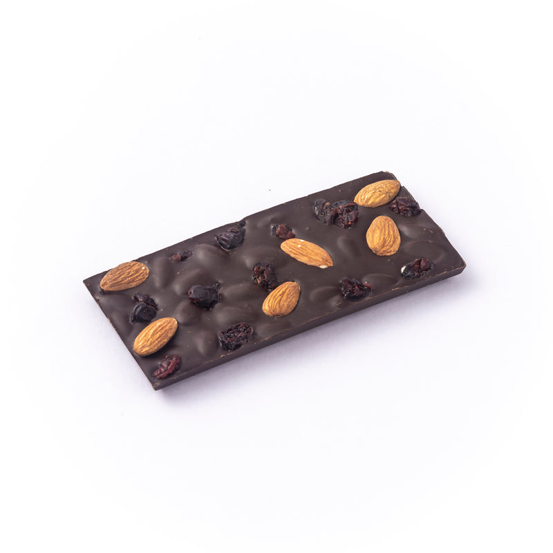 Dark Chocolate Bar Almond and Cranberry